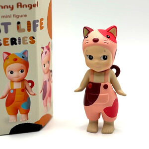 New SONNY ANGEL Lucky Pink Mini Figure from Cat's Life, Opened Blind Box